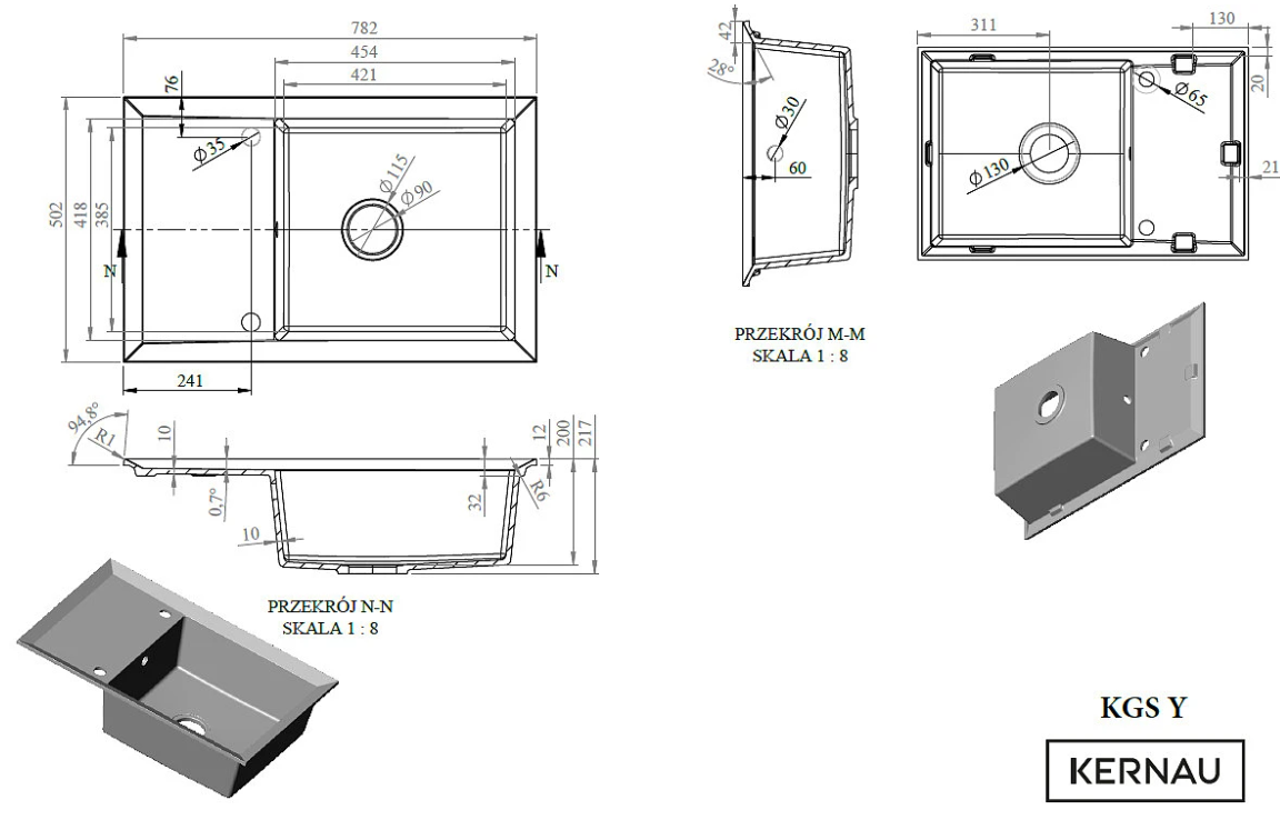 KGS Y 6078 1B1D Black Metallic